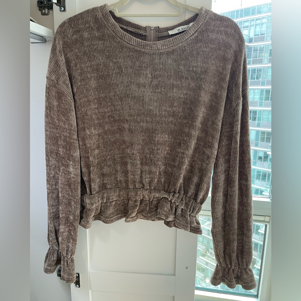 E.SSUE peplum sweater